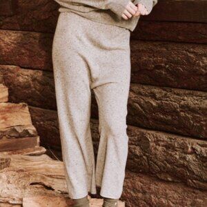 The Great. The Cashmere Jersey Crop. -- Heather Grey Speckle, Size 0